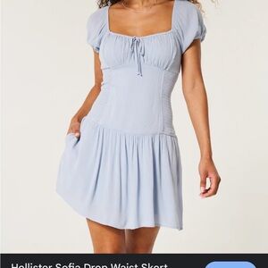 Hollister Sofia Drop-Waist Skort Dress – Light Blue – Size L